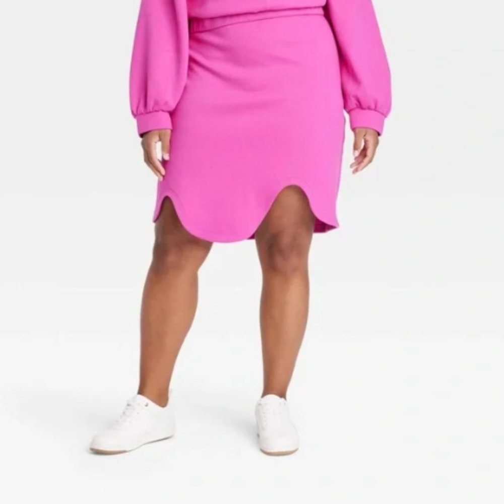 NWT Black History Month Sammy B Pink Adult Wavy Structured Skirt